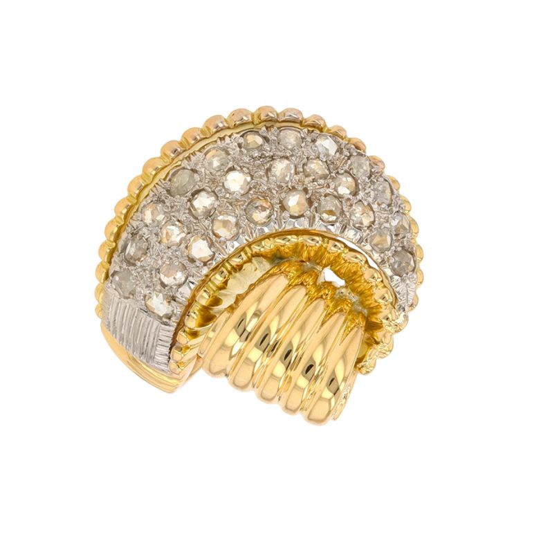 Acheter Bague vintage roses de diamants or jaune 17.25g Comme neuf - 3900,00 € Bague vintage roses de diamants or jaune 17.25g Comme neuf - reconditionné disponible sur Gemme Les Bijoux